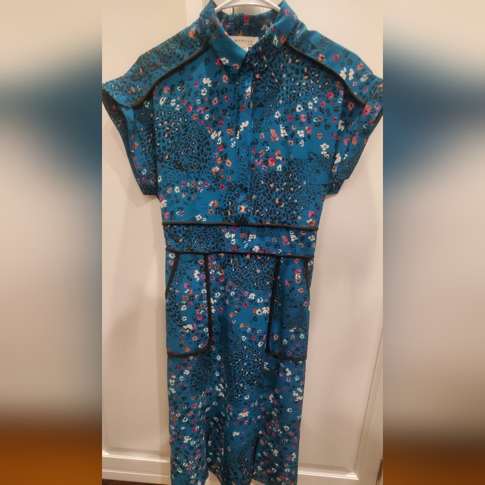 Patterned Midi Dress by Monteau